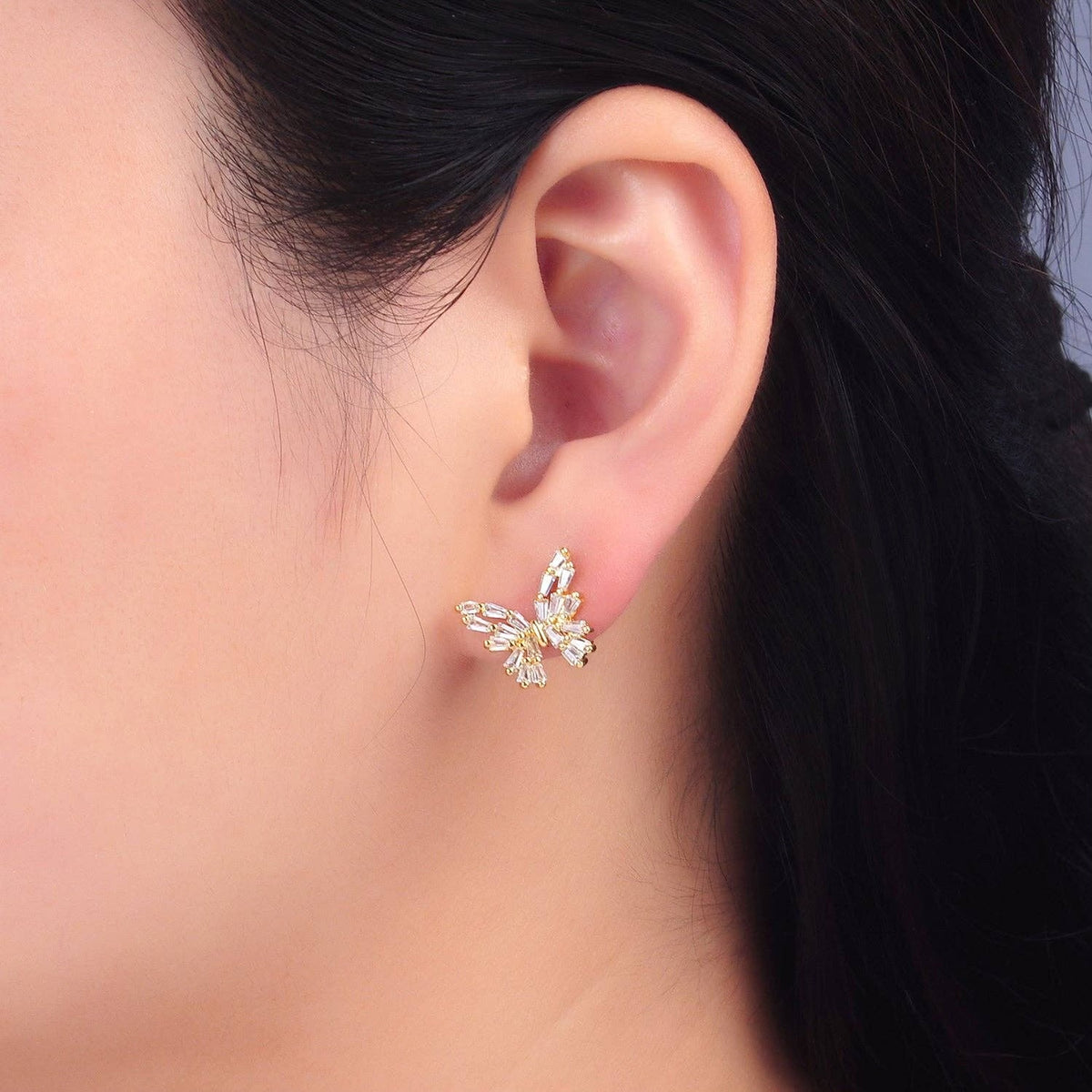Gold Butterfly Earrings