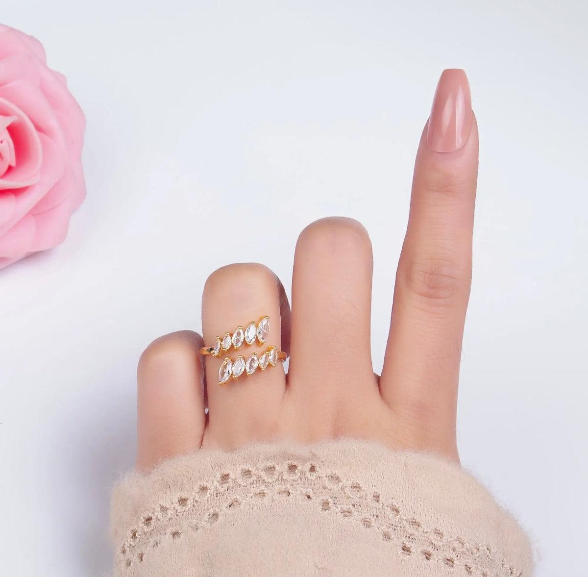 Marquise Wrap Claw Ring