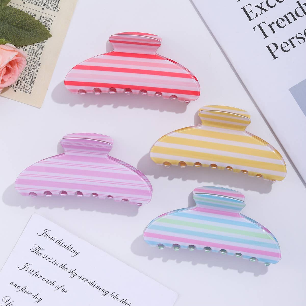 Stripe Hair Clip