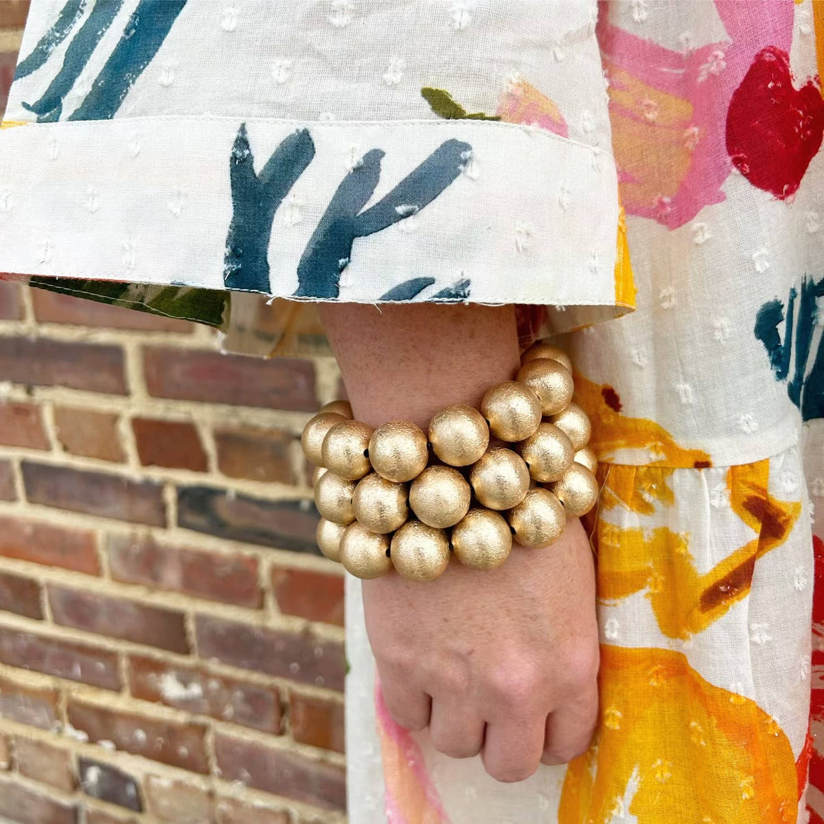 Gold Big Ball Bracelet