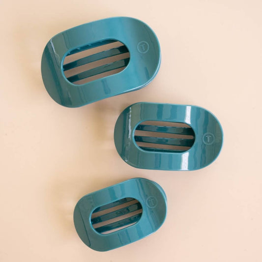 Teleties Teal Flat Hair Clip