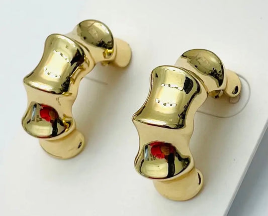 Gold Bamboo Earrings