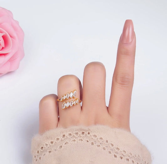 Marquise Wrap Claw Ring